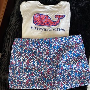 Vineyard Vines Patriotic Shirt and Shorts Stars Stripes 🇺🇸